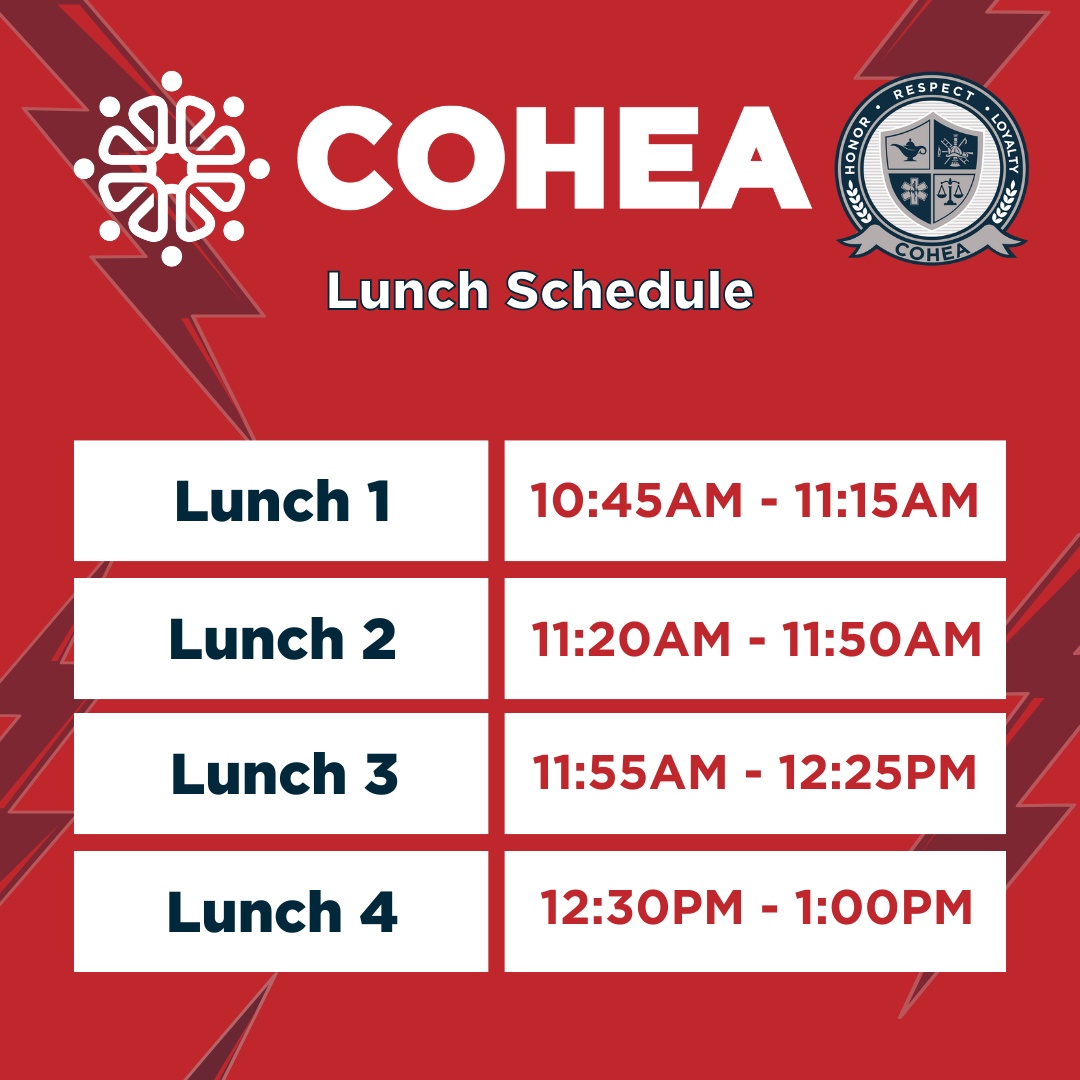 Lunch times for COHEA